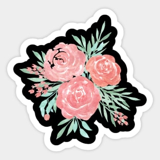 Roses watercolor bouquet Sticker